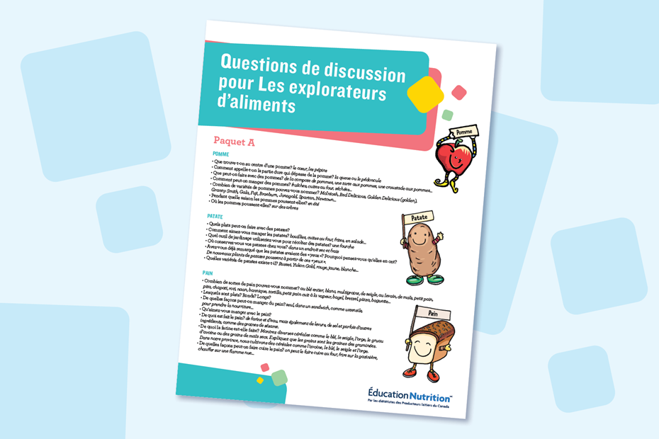Questions de discussion en français pour « Les explorateurs d’aliments » 