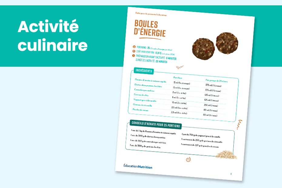 Boules d’énergie : Activité