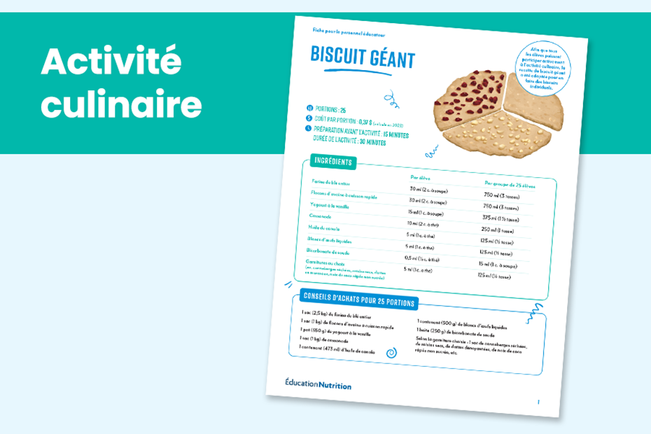 Biscuit géant : Activité 