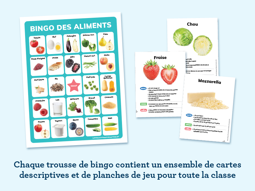 Bingo des aliments 