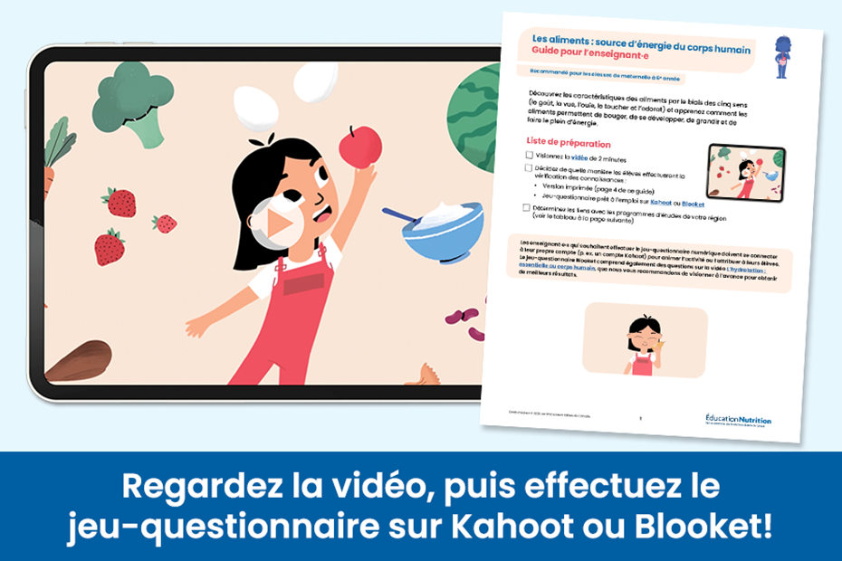 Les aliments : source d’énergie du corps humain