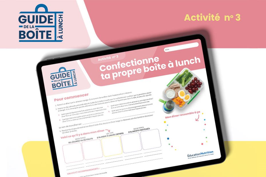 Activité no 3 : Confectionne ta propre boîte à lunch