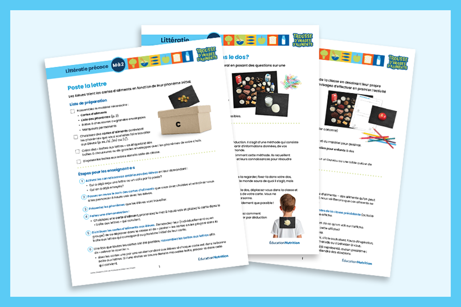 Trousse d’images d’aliments : Activités de littératie