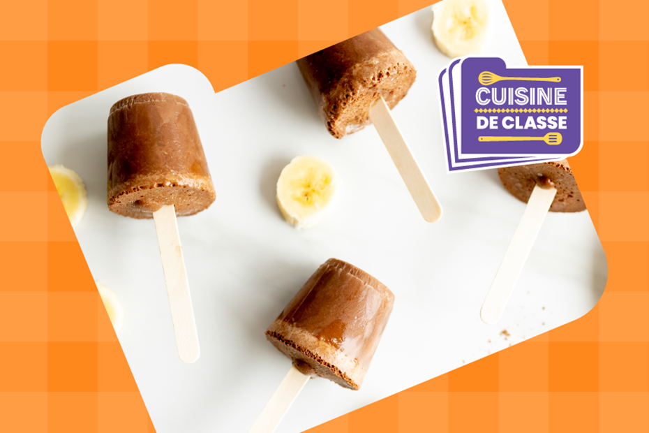 Sucettes glacées au kéfir et au chocolat
