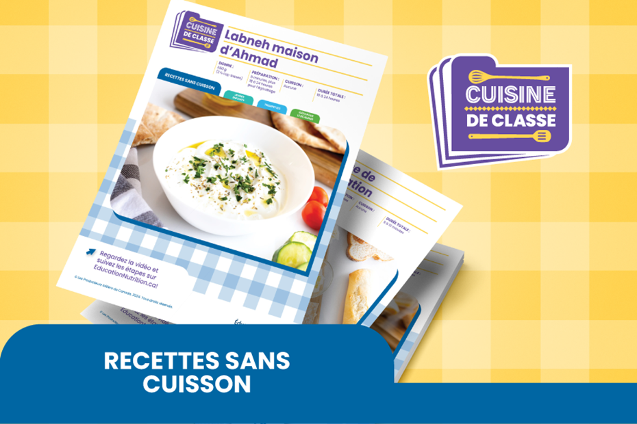 Recettes sans cuisson pour la classe